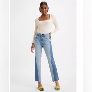 Levi's Two-Tone Blue Straight Leg Jeans